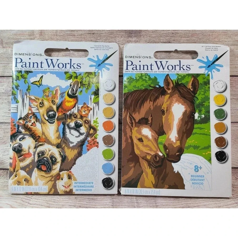 Dimensions Paint Works Paint By Numbers Pet Selfie Pony and Mother 2020 New